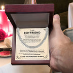 Gift for Boyfriend I Promise to Always Love You Chain Link Necklace with Message Card