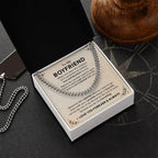 Gift for Boyfriend I Promise to Always Love You Chain Link Necklace with Message Card