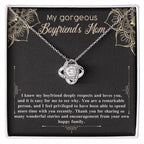 Gift for Boyfriend's Mom Gift Love Knot Pendant Necklace with Heartfelt Message Card