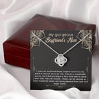Gift for Boyfriend's Mom Gift Love Knot Pendant Necklace with Heartfelt Message Card