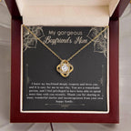 Gift for Boyfriend's Mom Gift Love Knot Pendant Necklace with Heartfelt Message Card