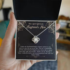 Gift for Boyfriend's Mom Gift Love Knot Pendant Necklace with Heartfelt Message Card