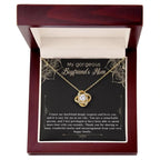 Gift for Boyfriend's Mom Gift Love Knot Pendant Necklace with Heartfelt Message Card
