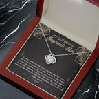 Gift for Boyfriend's Mom Gift Love Knot Pendant Necklace with Heartfelt Message Card