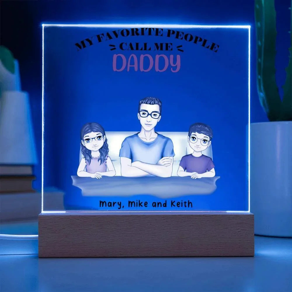 Gift for Dad from Kids Personalized Acrylic Plaque
