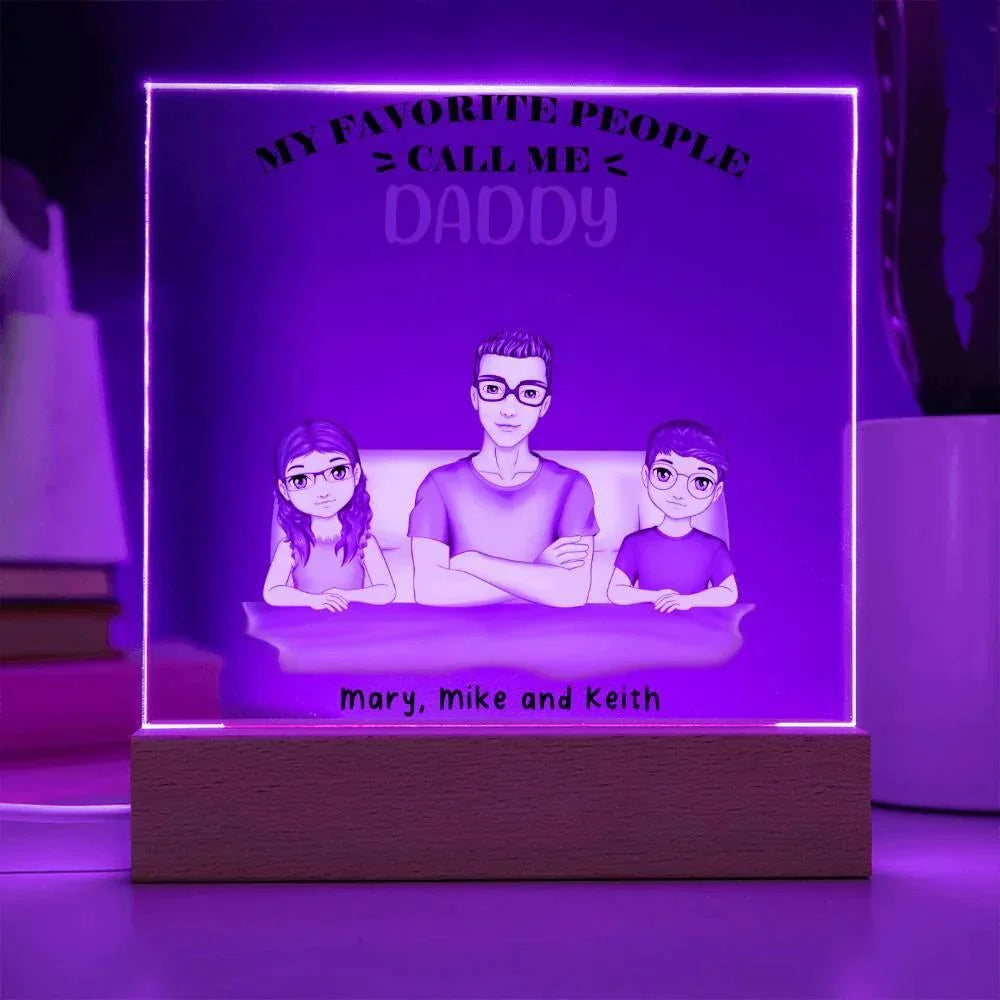 Gift for Dad from Kids Personalized Acrylic Plaque