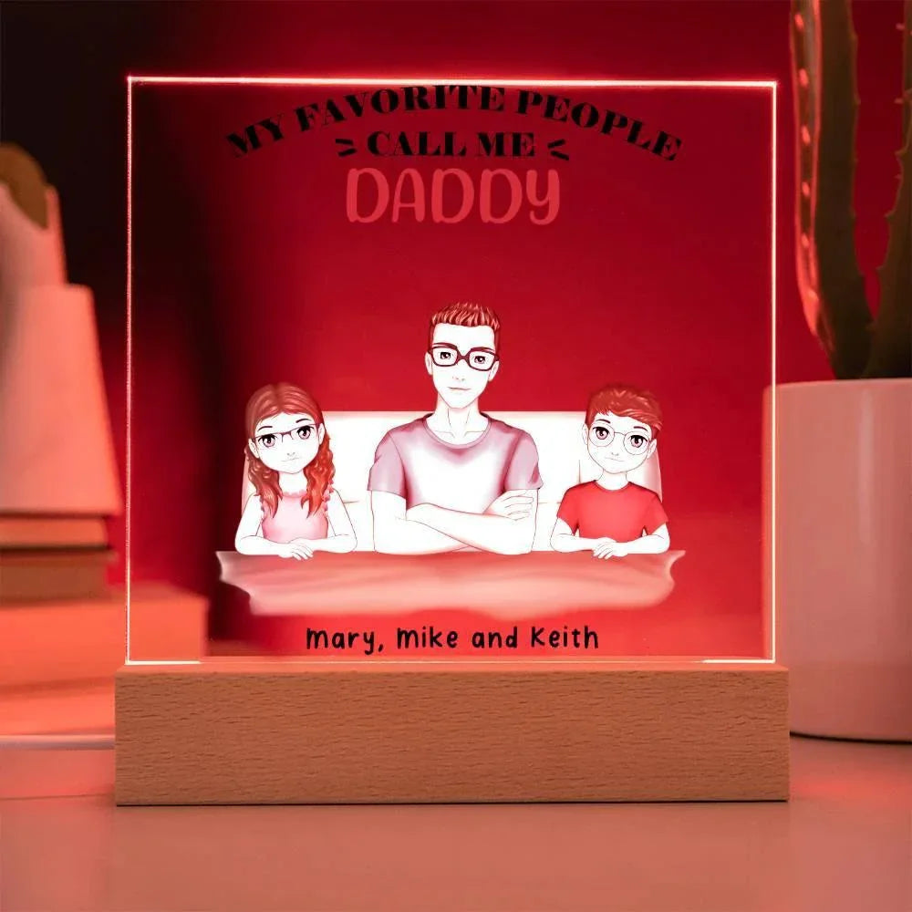 Gift for Dad from Kids Personalized Acrylic Plaque