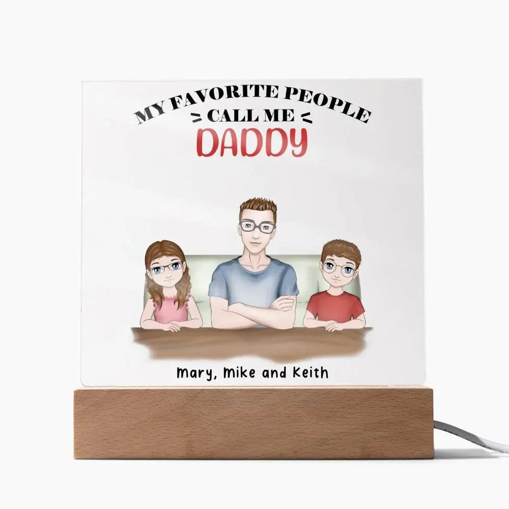 Gift for Dad from Kids Personalized Acrylic Plaque