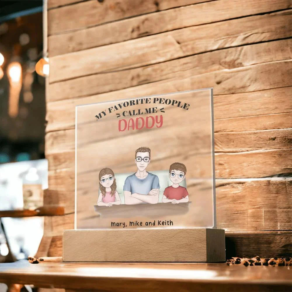 Gift for Dad from Kids Personalized Acrylic Plaque