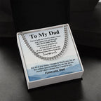 Gift for Dad I Am Forever Grateful For All That You Are Cuban Chain Link Necklace