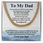 Gift for Dad I Am Forever Grateful For All That You Are Cuban Chain Link Necklace