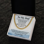 Gift for Dad I Am Forever Grateful For All That You Are Cuban Chain Link Necklace