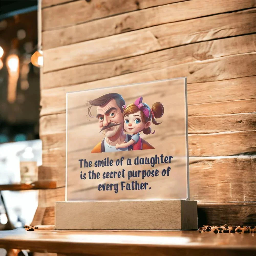 Gift for Dad - The Smile of a Daughter is the Secret Purpose of Every Father Acrylic Plaque
