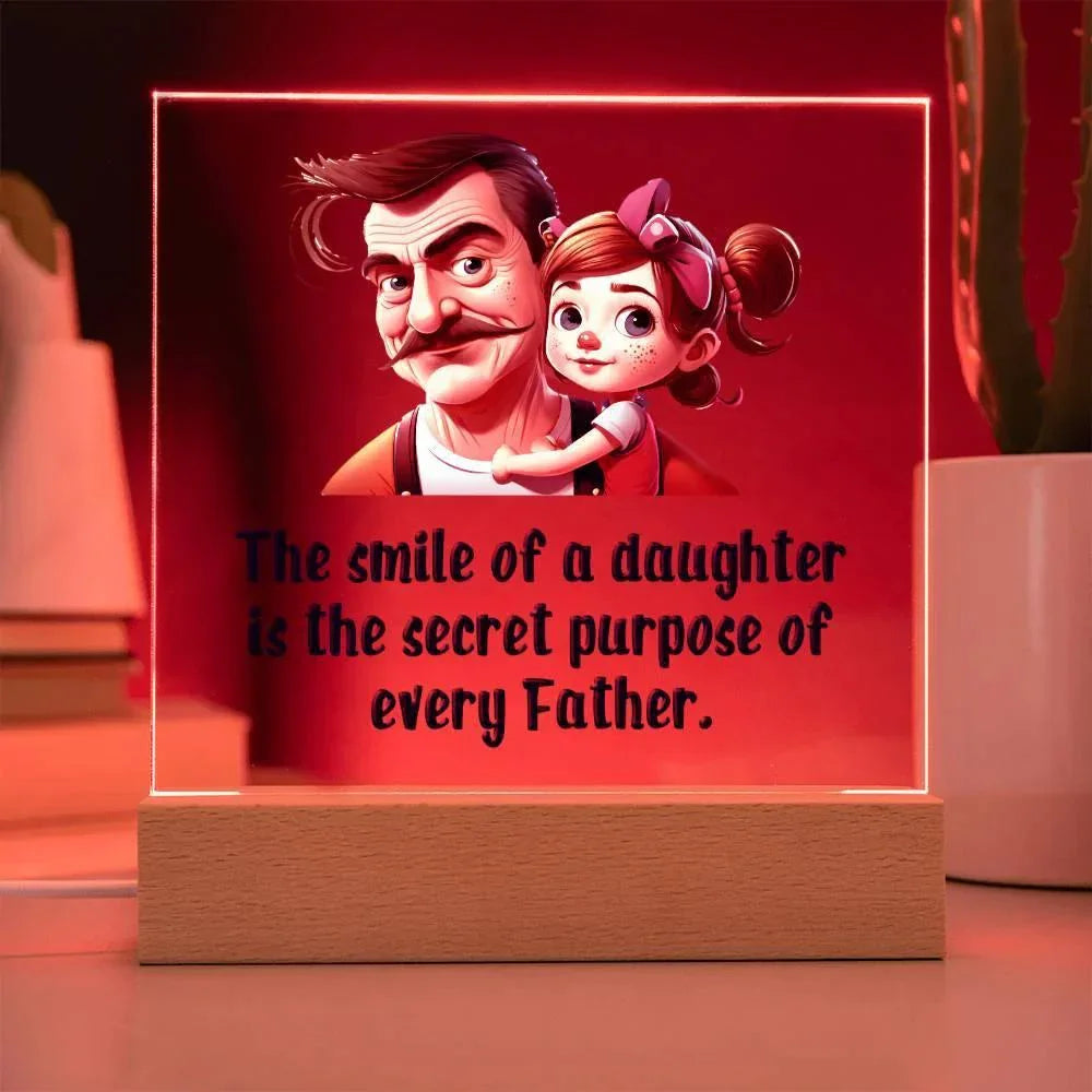 Gift for Dad - The Smile of a Daughter is the Secret Purpose of Every Father Acrylic Plaque
