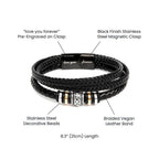 Gift for Dad to Be Love the Bump Leather Bracelet