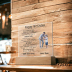 Gift for Dad Walk with Me Personalized Photo Upload Acrylic Plaque