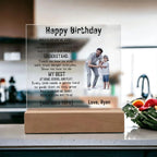 Gift for Dad Walk with Me Personalized Photo Upload Acrylic Plaque