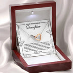 Gift for Daughter with Inspirational Message -I Love Your Smile - Lead You Home Interlocking Hearts Necklace