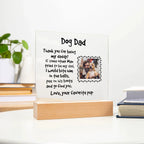 Gift for Dog Dad Custom Photo Upload Acrylic Plaque
