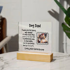 Gift for Dog Dad Custom Photo Upload Acrylic Plaque