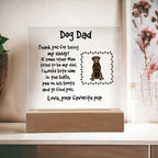 Gift for Dog Dad Custom Photo Upload Acrylic Plaque
