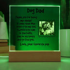 Gift for Dog Dad Custom Photo Upload Acrylic Plaque