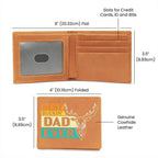 Gift for Father Best Buckin' Dad Ever Leather Wallet
