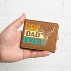 Gift for Father Best Buckin' Dad Ever Leather Wallet