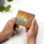 Gift for Father Best Buckin' Dad Ever Leather Wallet