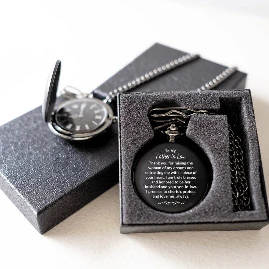 Gift for Father In Law Engravable Pocket Watch