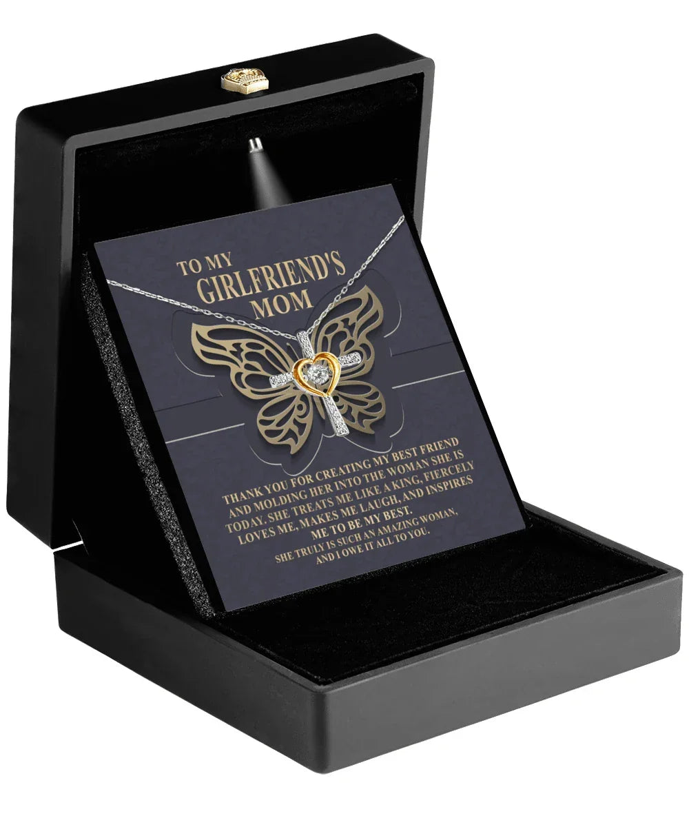 Gift for Girlfriend's Mom Thank You For My Best Friend Cross Pendant Necklace