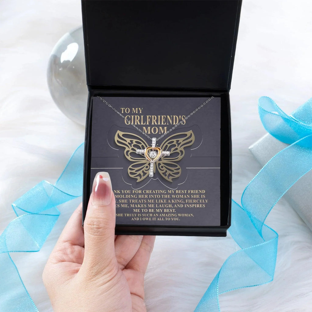 Gift for Girlfriend's Mom Thank You For My Best Friend Cross Pendant Necklace