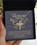 Gift for Girlfriend's Mom Thank You For My Best Friend Cross Pendant Necklace