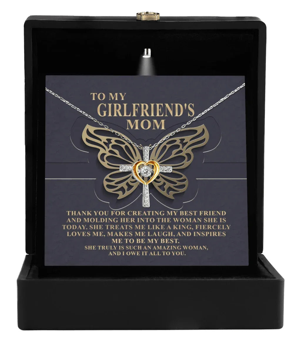 Gift for Girlfriend's Mom Thank You For My Best Friend Cross Pendant Necklace
