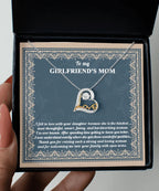 Gift for Girlfriend's Mother Thank You For Raising a Wonderful Woman Heart Pendant Necklace