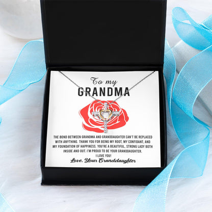 Gift For Grandma from Proud Granddaughter Cross Pendant Necklace - Mallard Moon Gift Shop