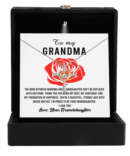 Gift For Grandma from Proud Granddaughter Cross Pendant Necklace - Mallard Moon Gift Shop