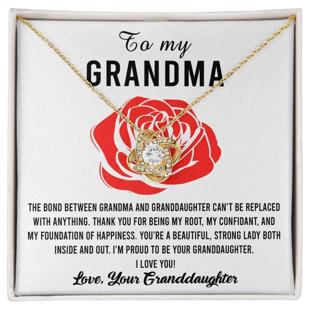 Gift For Grandma from Proud Granddaughter Love Knot Pendant Necklace