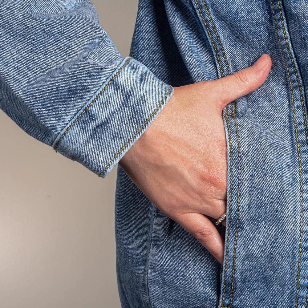 Gift For Grandmother - Grandmasaurus Oversized Denim Jacket