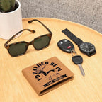 Gift for Hunter I'd Rather Be In The Woods Leather Wallet