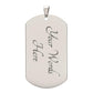Gift for Husband I want to be your Last Everything Custom Engraved Dog Tag Necklace - Mallard Moon Gift Shop