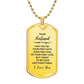 Gift for Husband I want to be your Last Everything Custom Engraved Dog Tag Necklace - Mallard Moon Gift Shop