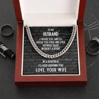 Gift for Husband - In a Heartbeat, I'll Keep Choosing You - Chain Link Necklace