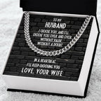 Gift for Husband - In a Heartbeat, I'll Keep Choosing You - Chain Link Necklace