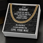 Gift for Husband - In a Heartbeat, I'll Keep Choosing You - Chain Link Necklace