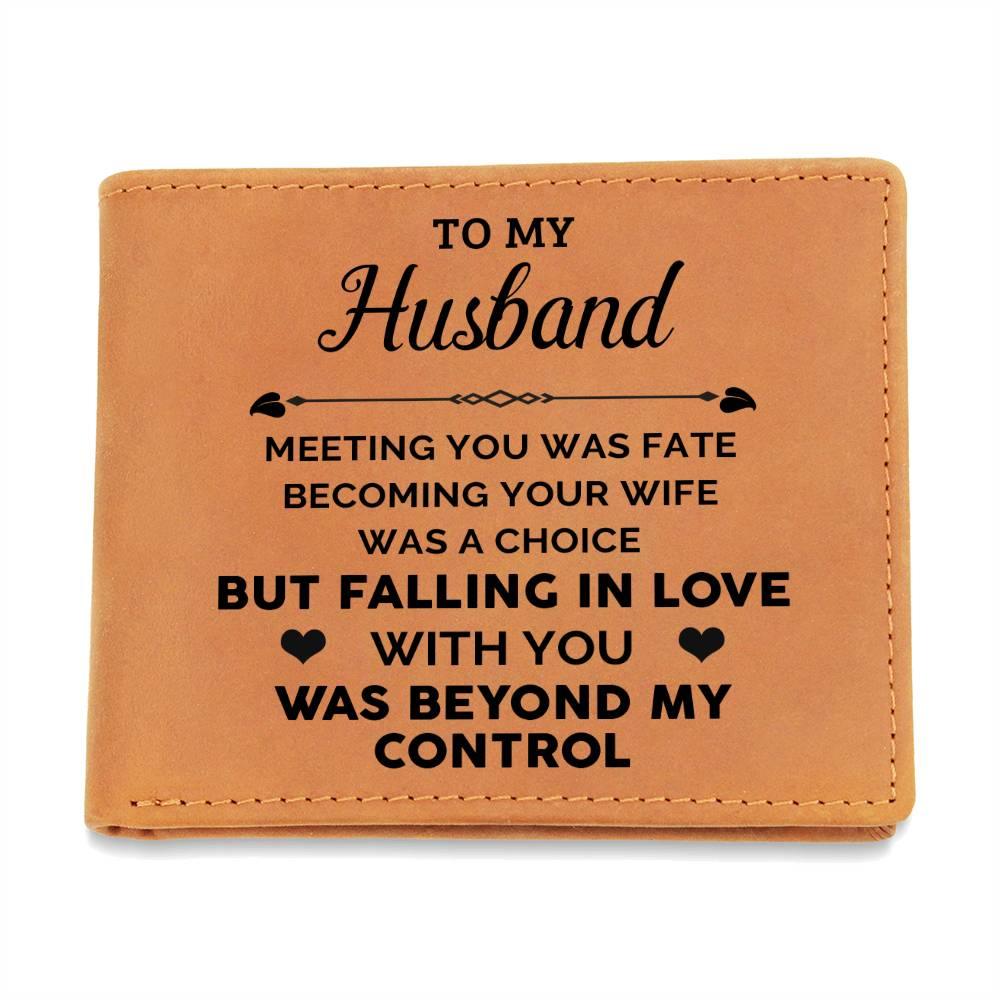 Gift for Husband Meeting you Was Fate Genuine Leather Cowhide Wallet - Mallard Moon Gift Shop