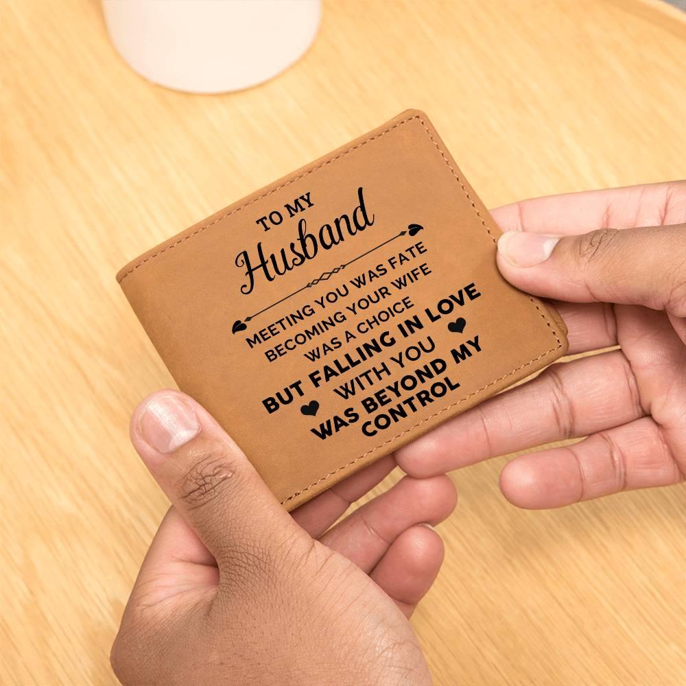 Gift for Husband Meeting you Was Fate Genuine Leather Cowhide Wallet - Mallard Moon Gift Shop