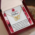 Gift for Mom Always my Mother Forever my Friend Interlocking Hearts Necklace