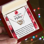 Gift for Mom Always my Mother Forever my Friend Interlocking Hearts Necklace