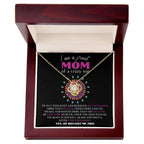 Gift For Mom - I am a Proud Mom of a Crazy Son Love Knot Necklace